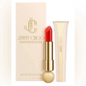 🆕 NIB JIMMY CHOO Seduction Collection #004 Coral Kiss Satin Lipstick